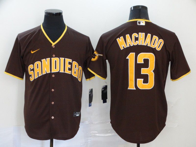 Men San Diego Padres #13 Machado brown Nike Game MLB Jerseys->san diego padres->MLB Jersey